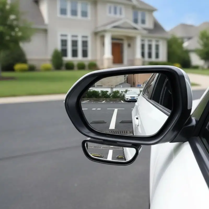 Easy Install 360 Degree Adjustable Wide Convex Car Rear View Mirror Parking Auxiliary Blind Spot Mirror for All Car Models