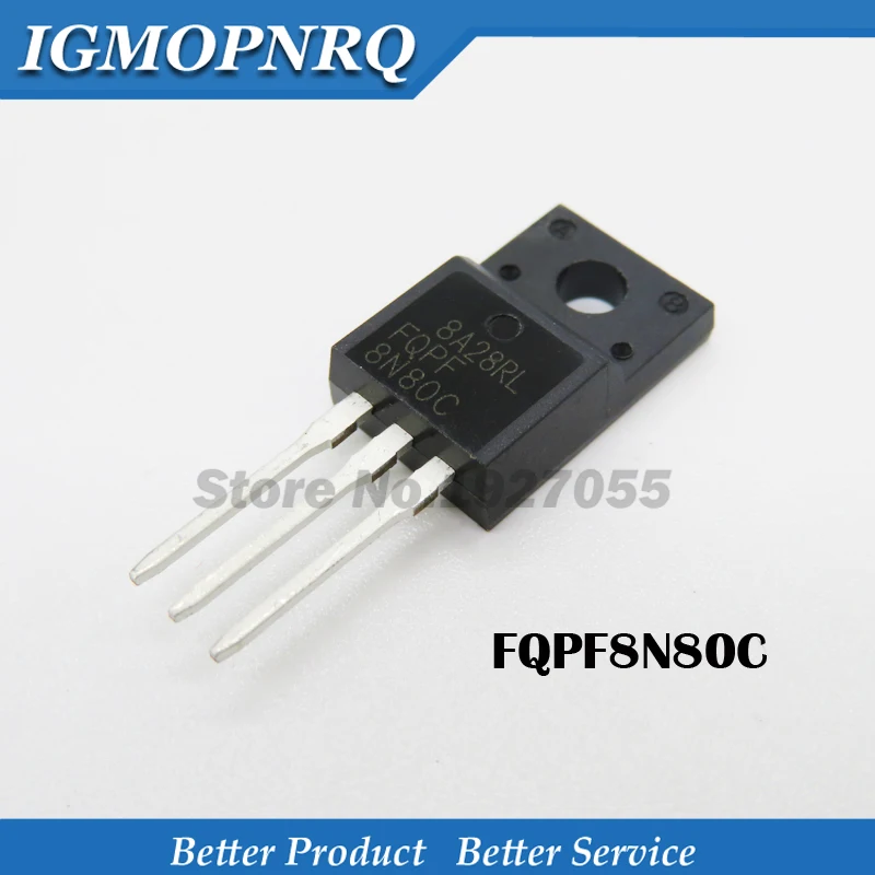 10PCS FQPF8N80C TO-… - image