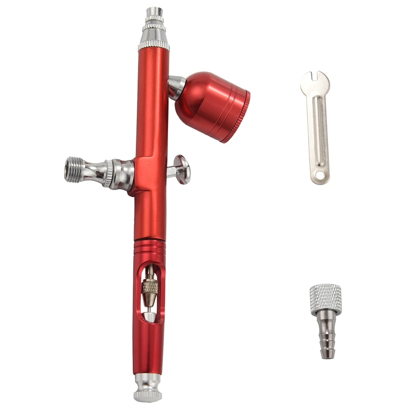 ABGG-Strumento per aerografo Doppia azione Alimentazione a gravità Ugello da 0,3 mm Spray Aerografo Strumento per tatuaggi con vernice per nail art con cannuccia chiave