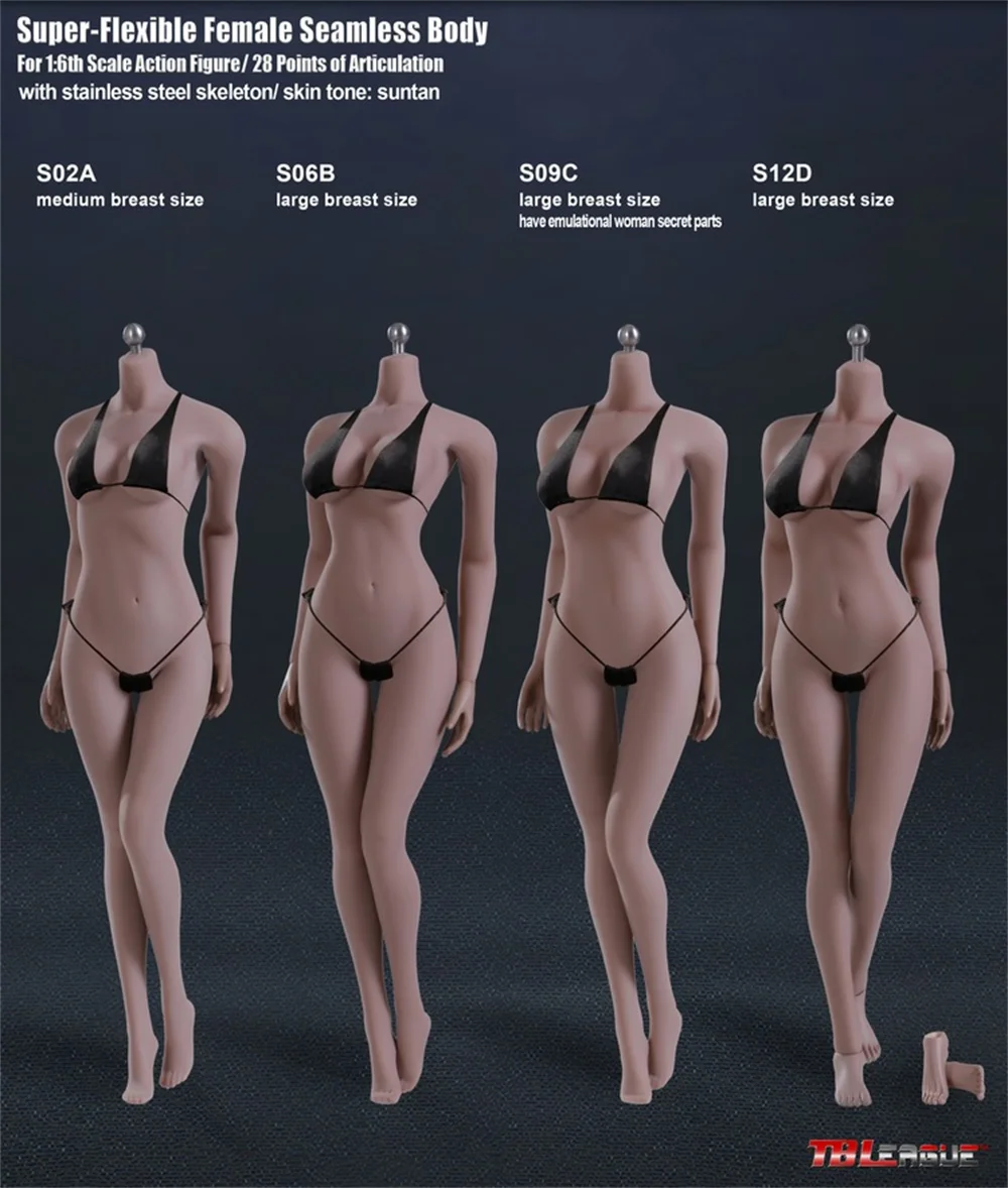 

TBLeague Female Seamless Body S19B S22A S23B S24A S28A S26A S02A S12D S06B S09C S01A S04B S07C S10D 1/6 Scale Action Figure