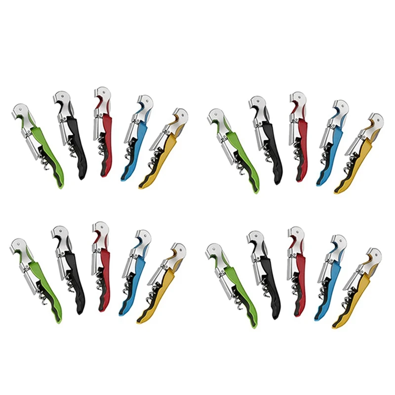 

20 Pack Corkscrew Heavy Duty Wine Opener Set With Foil Cutter And Bottle Opener Wine Key For Waiters,Home