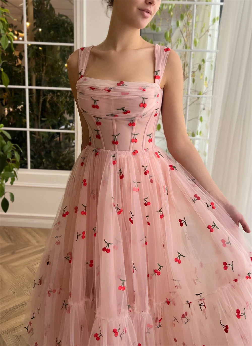 Off-the-shoulder Strapless Homecoming Dress for Teens Pleat Corset Sleeveles Formal Cocktail Party A-line Tea-length Prom Gowns