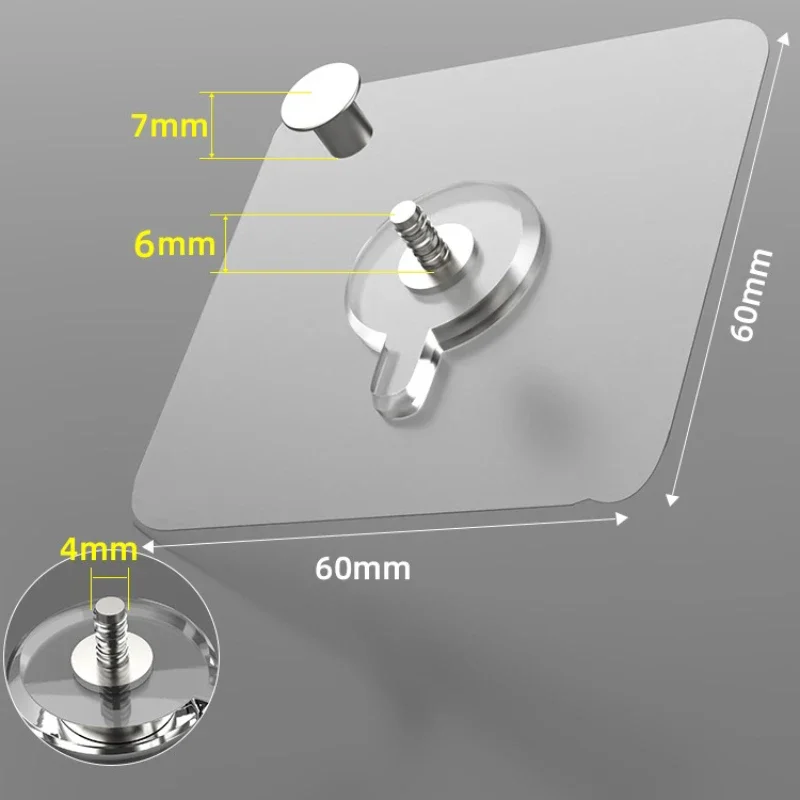 10/20 Pcs Adhesive Wall-Mounted Hooks Poster Photo Frame Clock Hangers Punch Free Screw Hook Kitchen Bathroom Organizer Holders