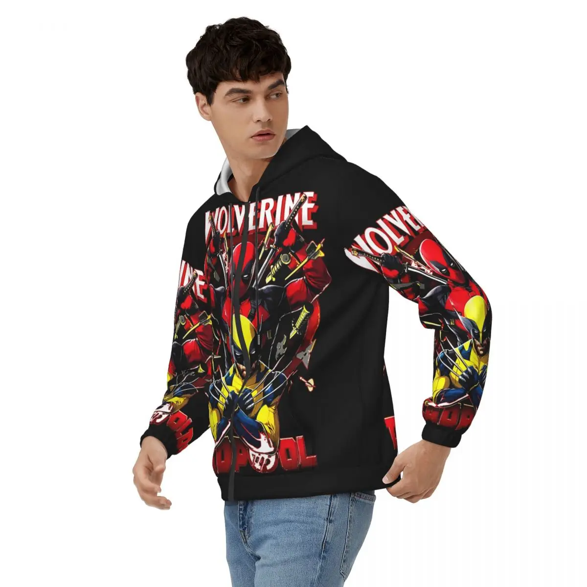 Deadpool & Wolverine Men Hoodie Disney Marvel Deadpool & Wolverine Film Tops  Fun Hoodies Original