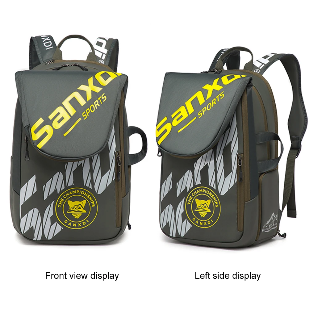 Portable 3 Tennis Rackets Bag Breathable Badminton Racket Backpack Multifunction Sports Backpack Expandable Sports Training Bag