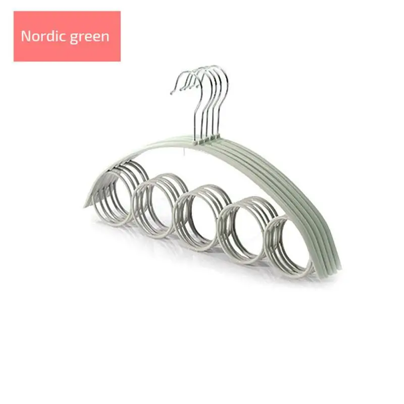 Super Tough Belt Hanger Five Ring Design 5 Ring Scarf Rack Bend At Will Store As You Like Circle Creative Hanger Prevent Rust