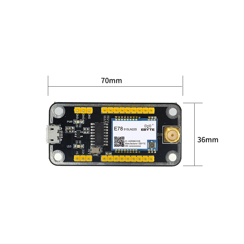 915MHz ASR6601 Lorawan SOC Test Board Kit with Antenna E78-915TBL-02 21dbm 5.6KM  Low Power USB To TTL