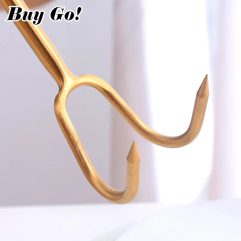 1Pc Stainless Steel Meat Hook Household Tools Long Handle BBQ Food Flipper Hooks Anti-scalding Kitchen Accessories Pork Hook