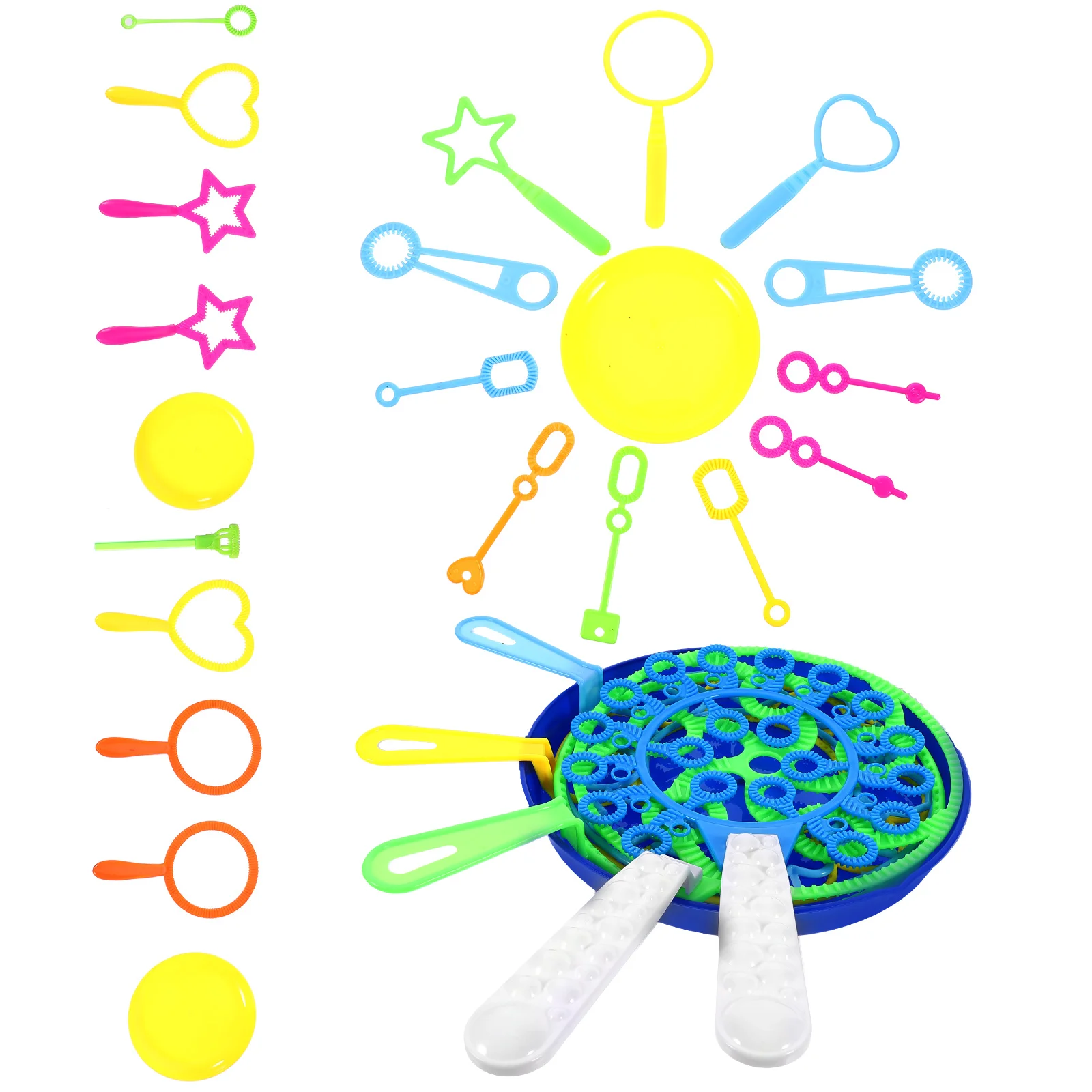 28개 버블 머신 도구 세트 파티 선물 버블 메이커 장난감 만들기 대형 완드 어린이용