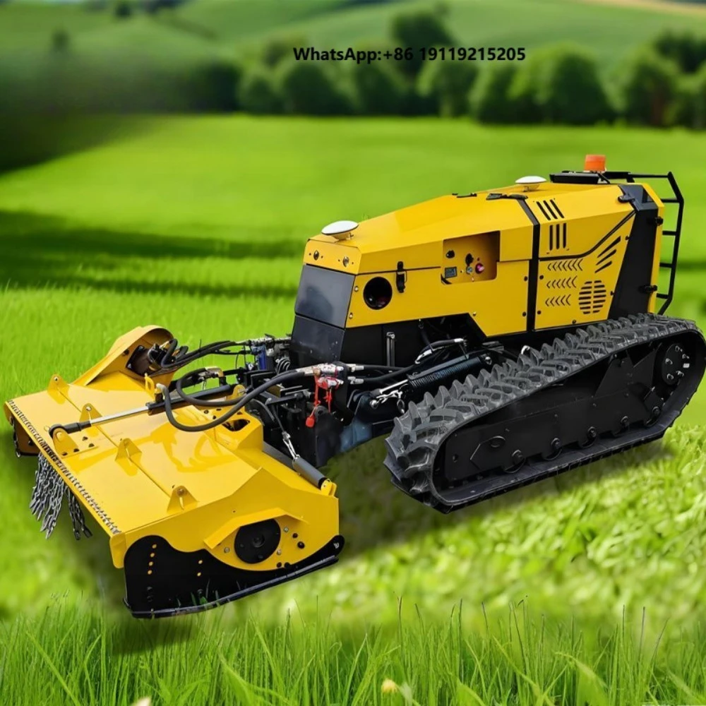 ZY900 Commercial Remote Control Crawler Lawn Mower 54kW Powered 1400mm Wide Hybrid Brushless Robot