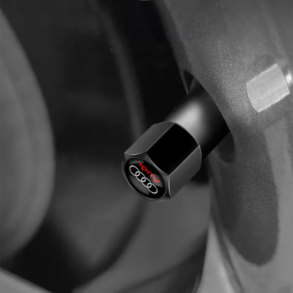 ثلاثية الأبعاد سيارة معدنية عجلة الاطارات صمام الهواء قبعات مع مفك البراغي لأودي A4 A3 A5 A6 A1 A7 A8 Q2 Q3 Q5 Q6 Q7 Q8 اكسسوارات السيارات التصميم #6