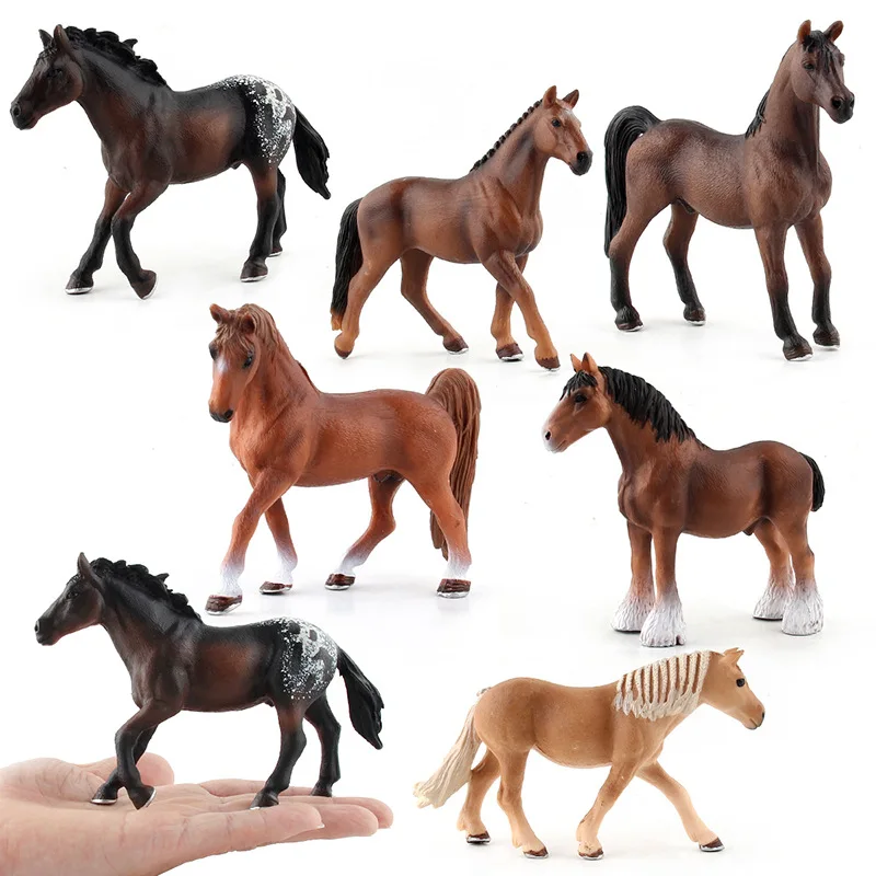 Simulation Horse Animal Models Children Toys Horse Action Figure Educational Collection Toys Gifts Clydesdale Stallion Figure