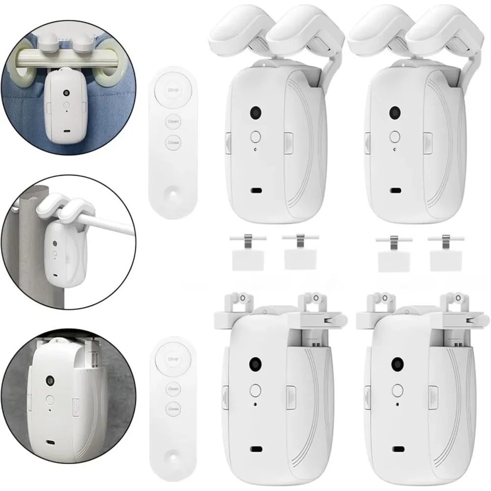 Smart Automatic Curtain Opener Remote Controlled Electric Curtain Opener Upgraded High-Performance Curtain Robot Motor