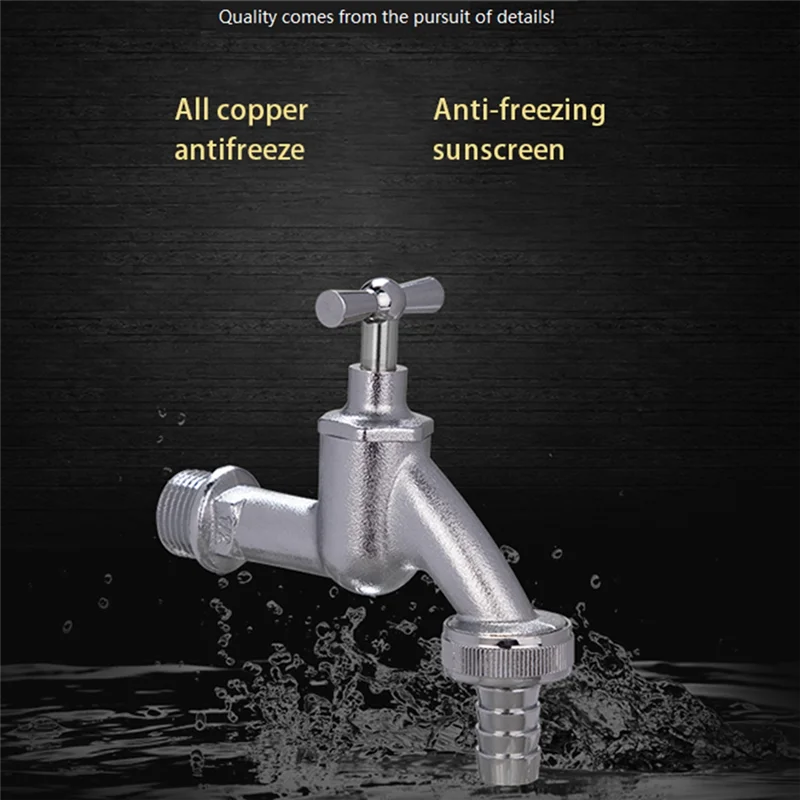 HAEGER Brass Faucet Antifreeze Filter Faucet All Copper Spool All Copper Thickened Outdoor Antifreeze Anti Crack Faucet