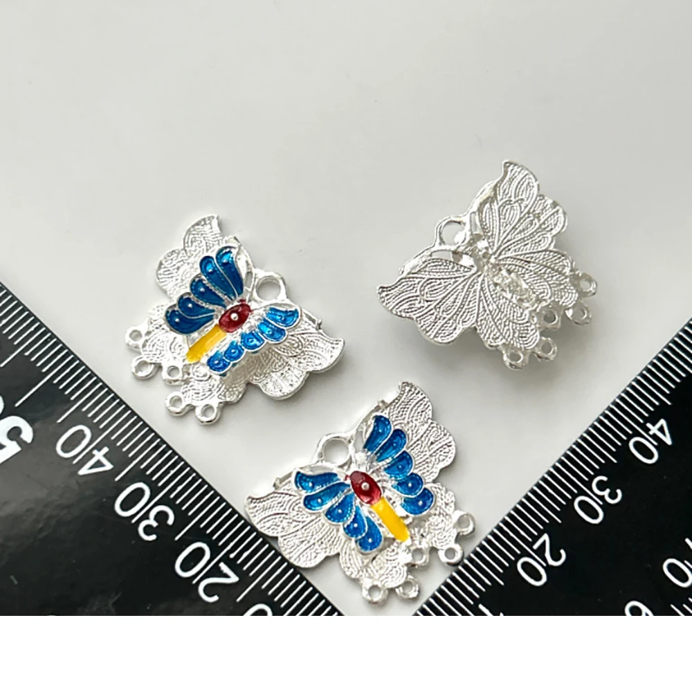40pcs/lot Butterfly Metal Charms Hollow Enamel Pendant Connectors for DIY Jewelry Making Earring Bracelet Necklace Accessories
