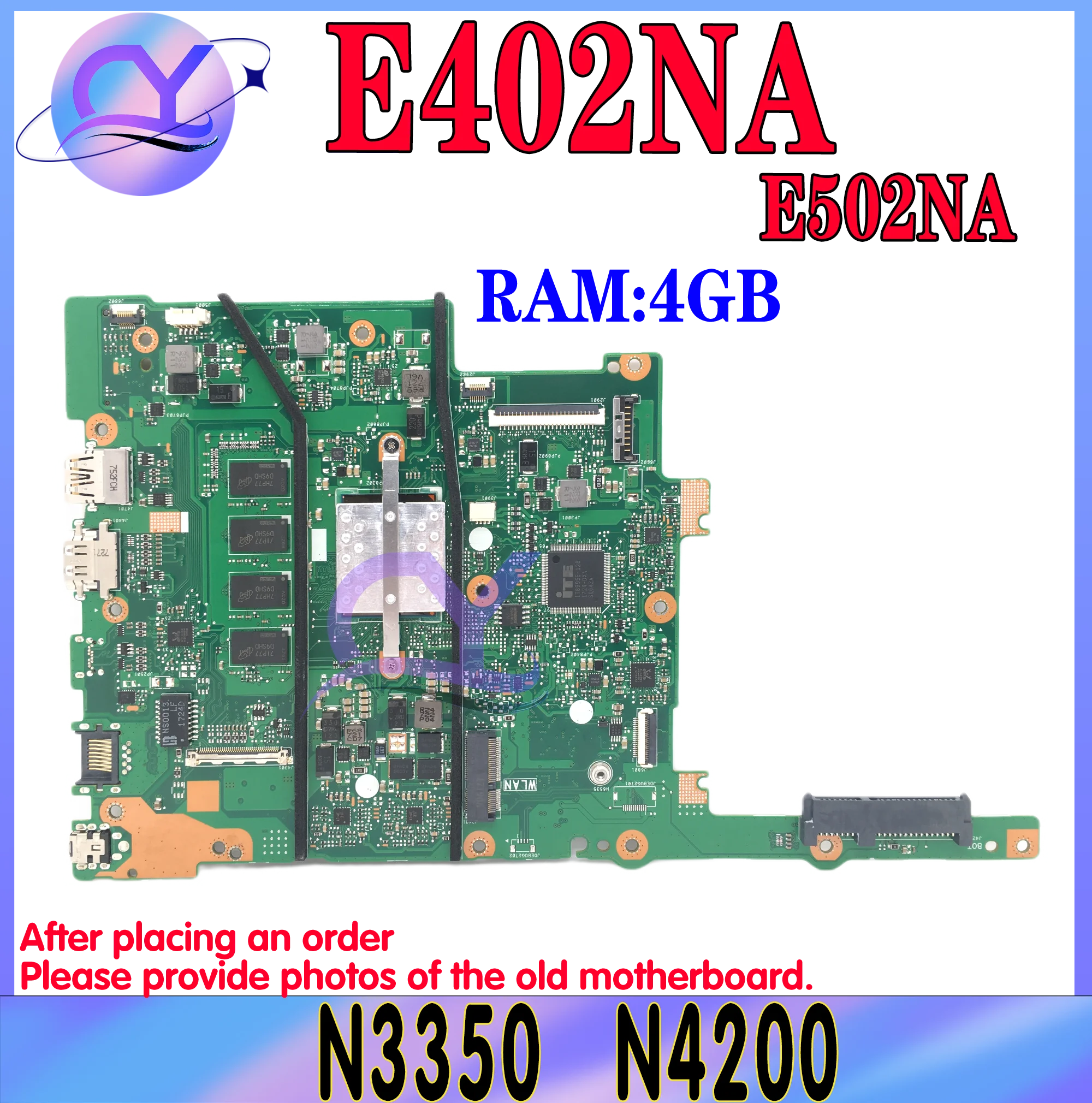 

KEFU E402NA E502NA Mainboard For ASUS F402NA L402NA X402NA E402N E502N R417N R416N Laptop Motherboard N3350 N4200 2GB/4GB/RAM