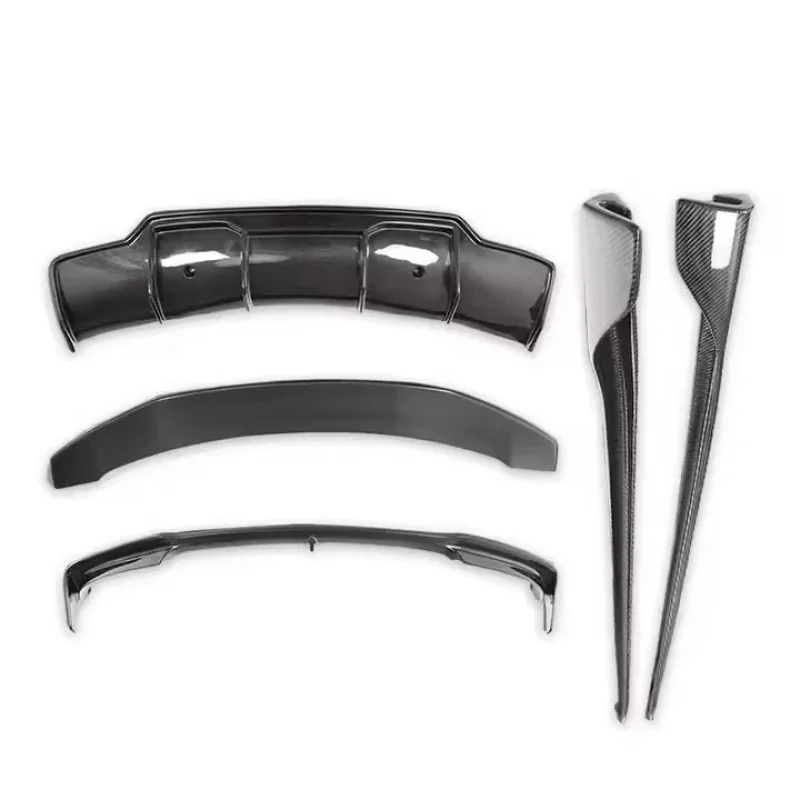 

High qualityV Style Body Kit for s Model 3 Bodykit Carbon Fiber Front Lip Rear Diffuser Side Skirts Wing Spoiler
