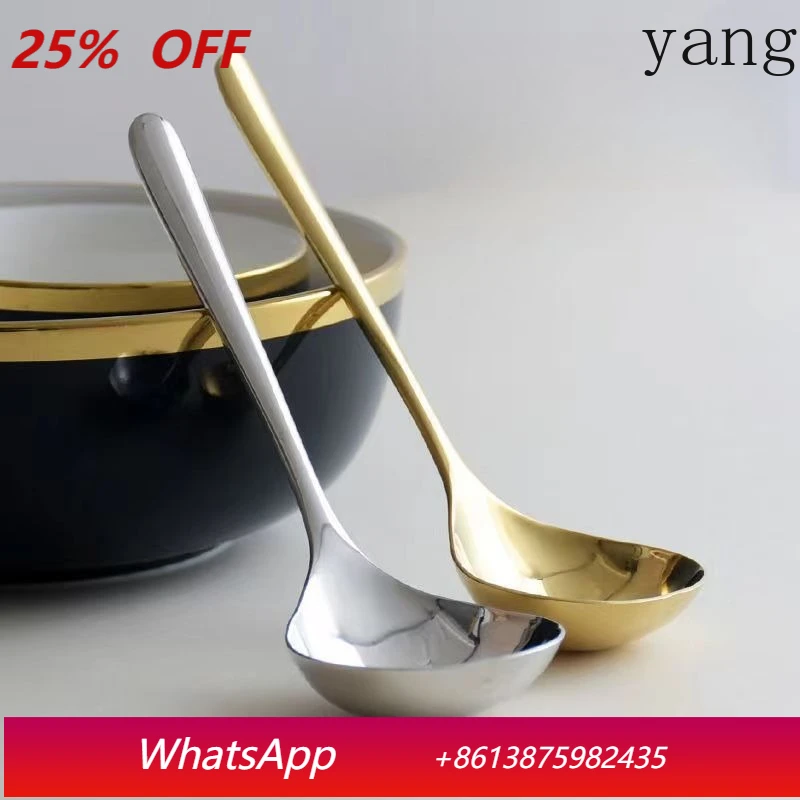 

LMM Household Kitchen Set Spoon Thickened Spoon Long Handle Big Head Soup