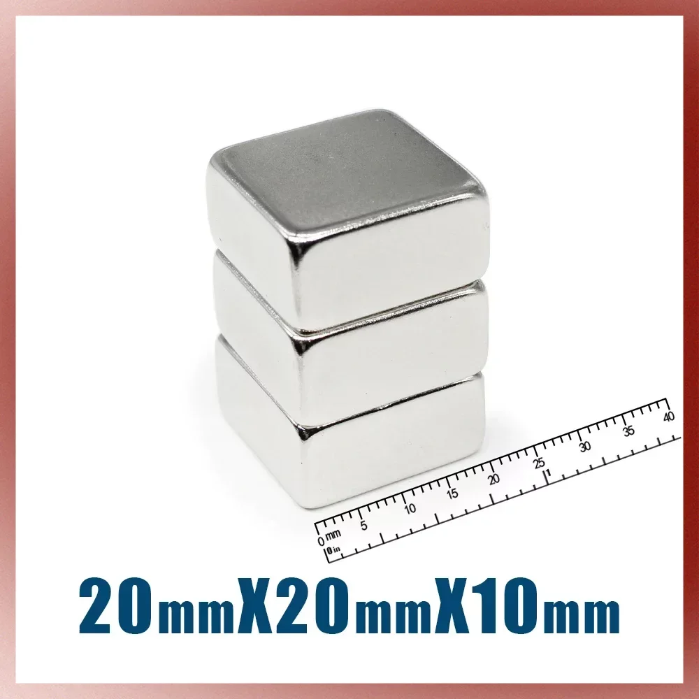 

1/2/5Pcs 20x20x10mm Search Quadrate Fridge Magnet 20*20*10mm Super Strong Neodymium Magnets Powerful Magnetic Sheet