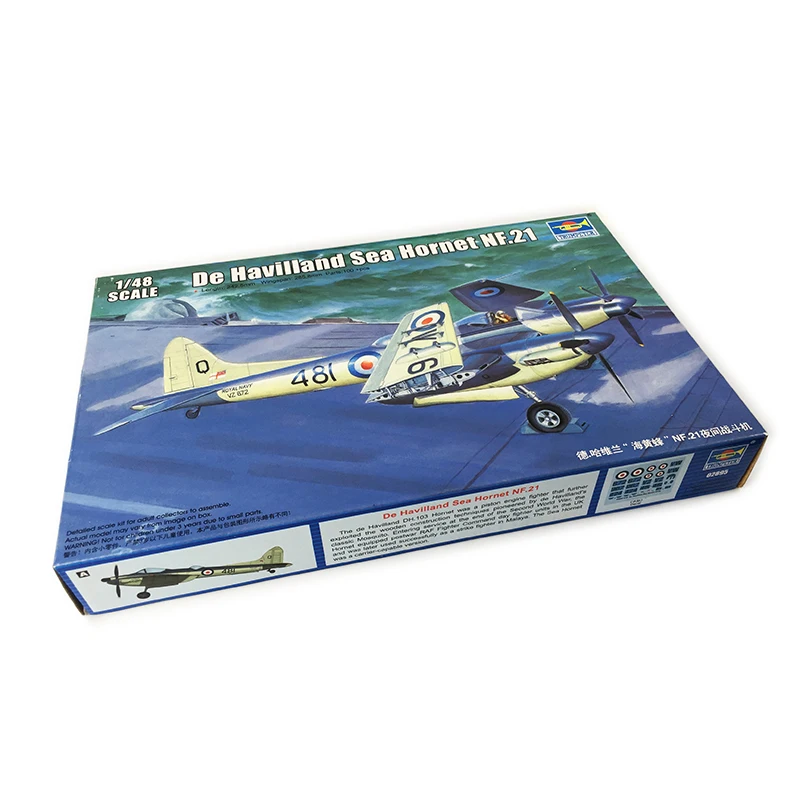 Trumpeter 02895 1/48 Scale Warplane De Havilland Sea Hornet NF.21 Aircraft Model TH05512-SMT6