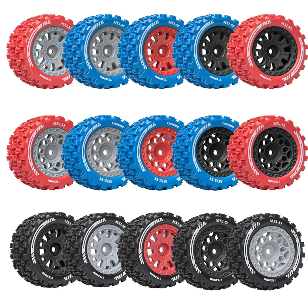 MX1.85 pulgadas de ancho 77m * 39mm 12mm neumáticos de rueda para ARRMA 1/18 Typhon,GRANITE,Redcat,Losi,Team,Kyosho,HPS,HPI