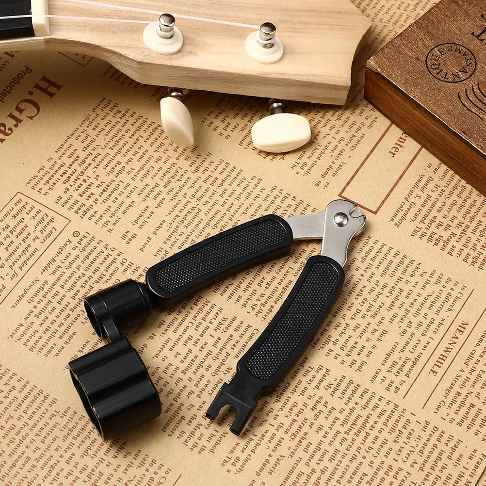 

2Pcs Guitar String Winder 3-in-1 Multifunction Tool with Bridge Pin Puller and String Cutter for Acoustic Electric Bass Guitars