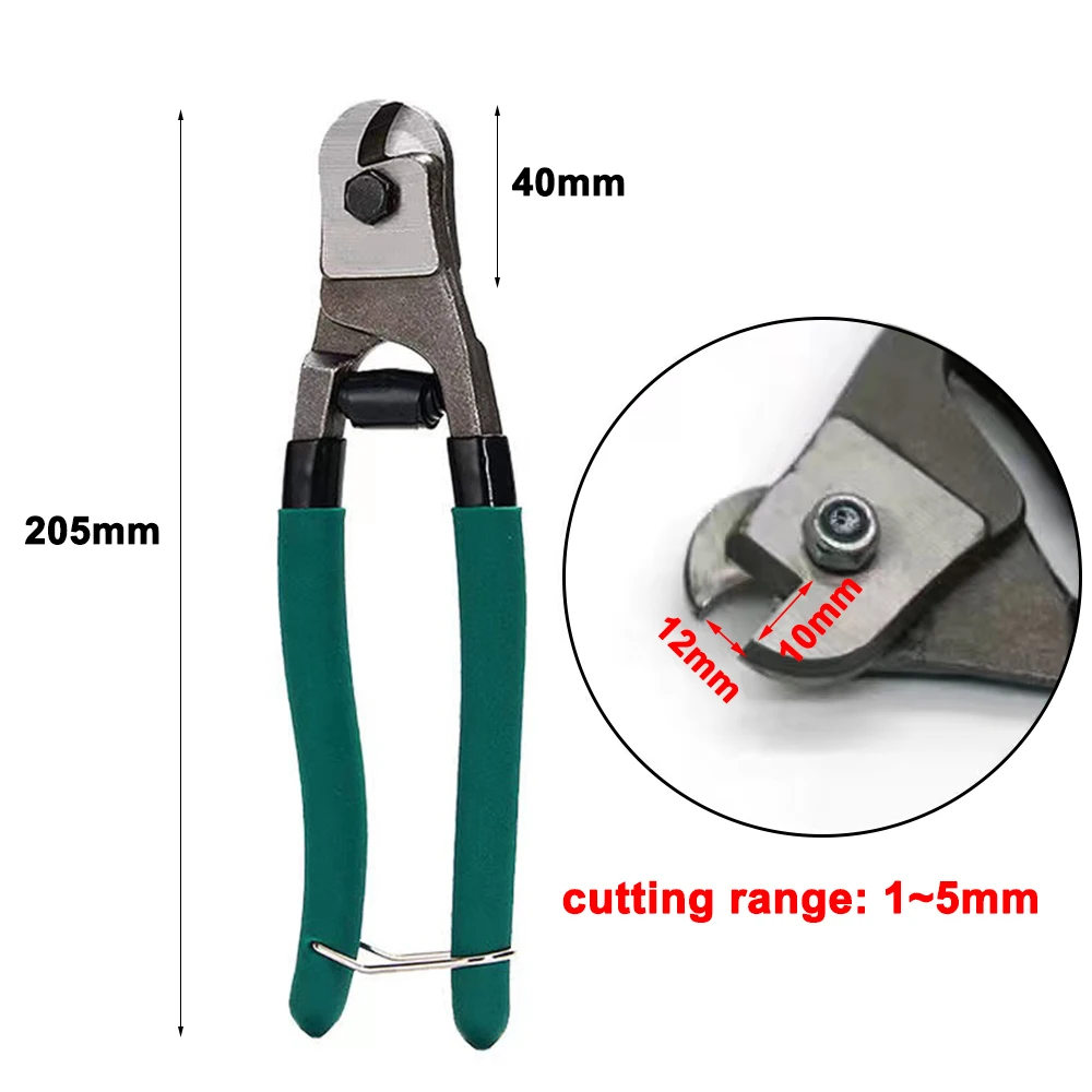 8 inch Rope scissors Steel Wire Rope pliers Stainless Steel Cable Cutter Tool for 1mm 2mm 3mm 4mm Diameter Stranded wire