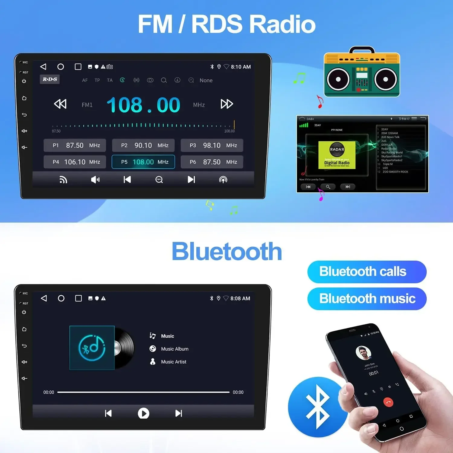 مشغل راديو السيارة نظام ملاحة GPS WiFi RDS متوافق مع Accord 6th 1998-02 Android 12