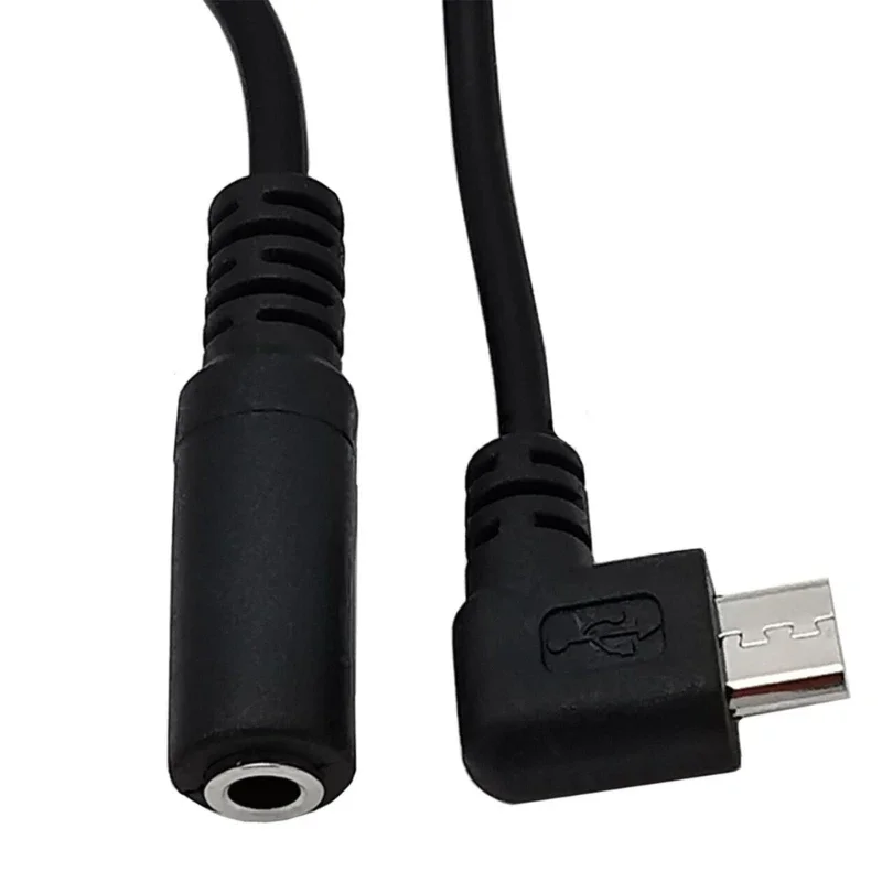 Micro USB Male to 3.5mm Adapter Cable Connector Adapter Cable 0.15M