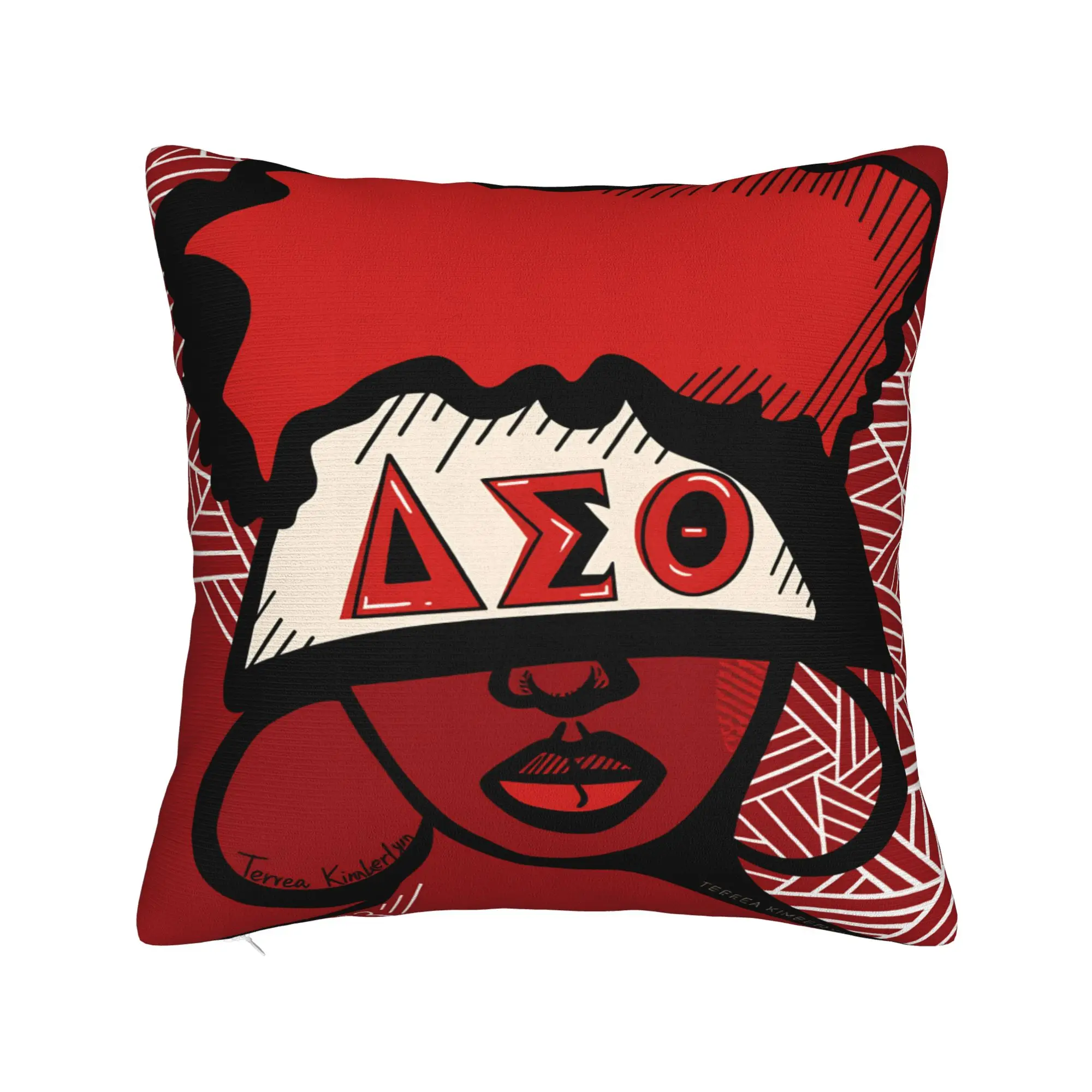 D-Delta Sigma Theta Pillow Case  Comfy Pillow Cover For Sofa Home Decor Fashion Pillowcases