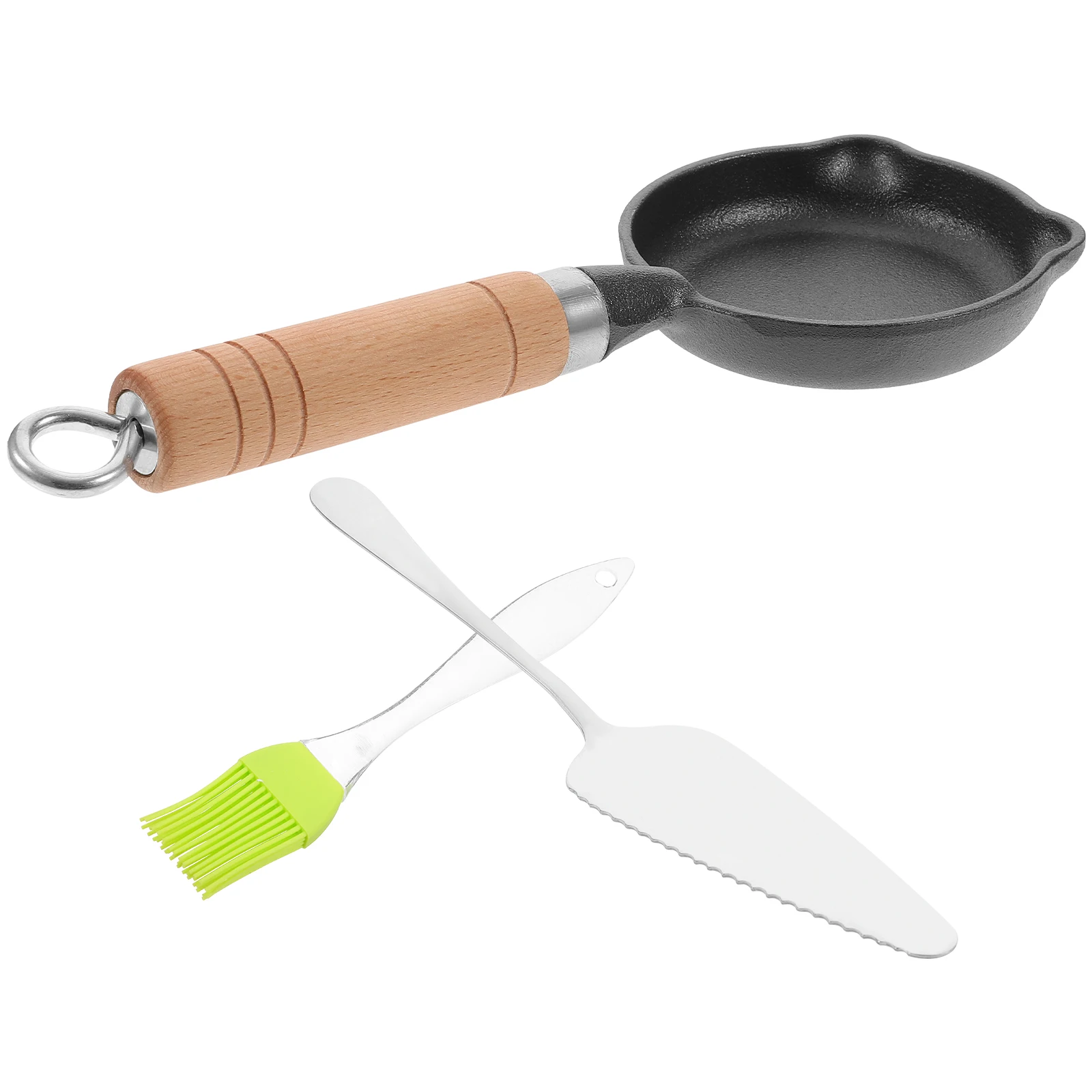 

1 set Mini Frying Pan 10Cm Non-Stick Iron Cooking Pan For Egg Breakfast Omelette Multifunctional Household Kitchen Essential