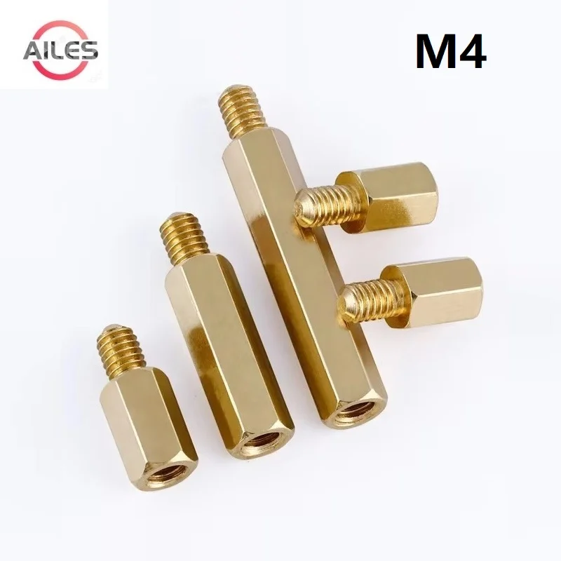 M4 Hex Brass Standoff  Spacer Screw Pillar PCB Computer PC Motherboard Female Standoff Spacer 6mm Thread Length