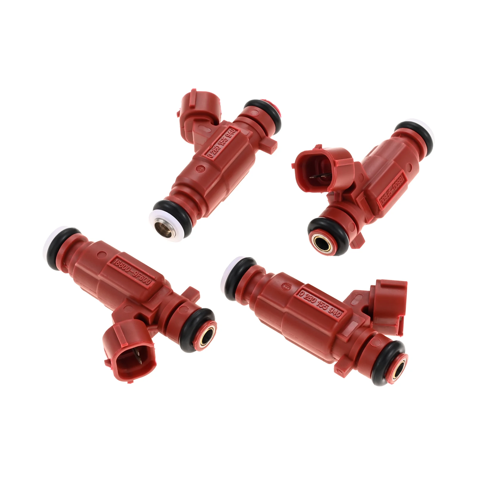 4Pcs Stainless Steel Fuel Injector Fit for Nissan Primera Almera 1.5-1.8 Nozzle Replacement Number 0280155940 16600-9F600