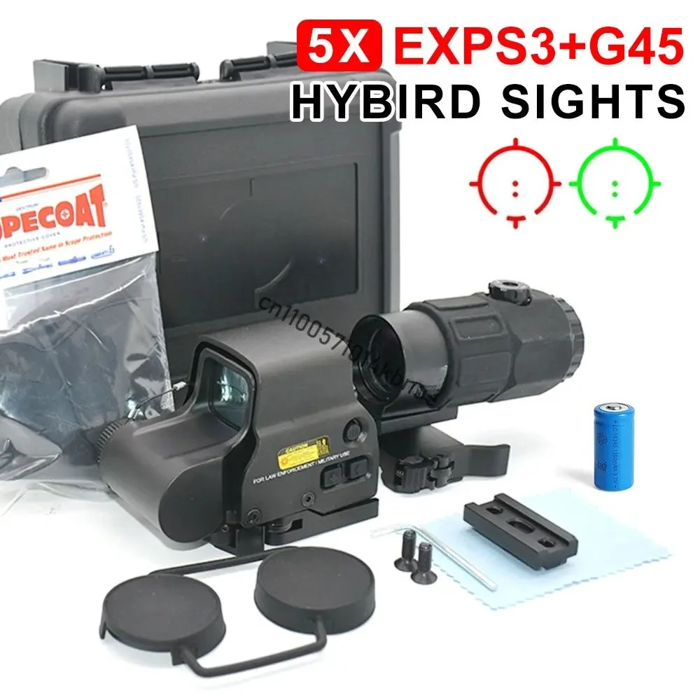 HWS EXPS3 Holografische Red Dot Sight 558 + G43/G33/G45 3X/5X STS Vergrootglas Hybrid Sight Combo richtkijker voor 20mm Rail