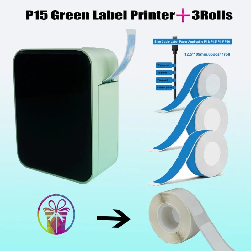 YXQ-P15 Bluetooth Continuous Label Printer Unleashing Creativity in Labeling with Portability Offer Intelligent Printing Options