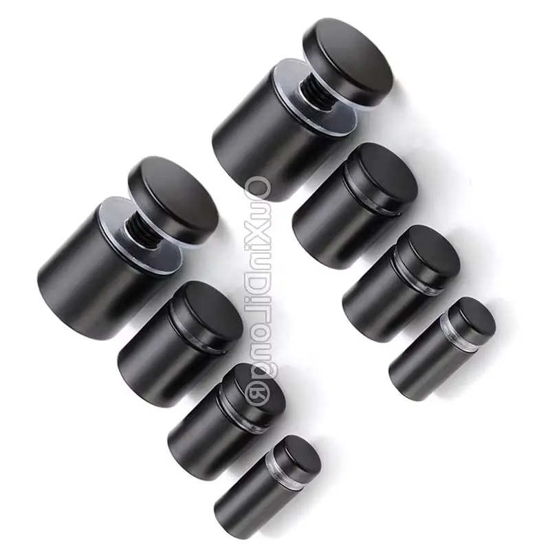 

Разные размеры, 200 шт., полые черные рекламные гвозди из нержавеющей стали, винты, рекламный щит, стеклянные стойки, крепежное оборудование