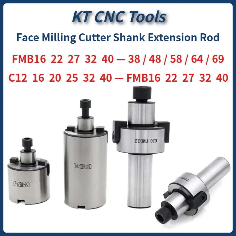 

BT40 BT30 Face Milling Cutter Shank Extension Rod, Extension Block Connection Rod FMB22 FMB32 FMB27 50L 100L Extension Tool Head