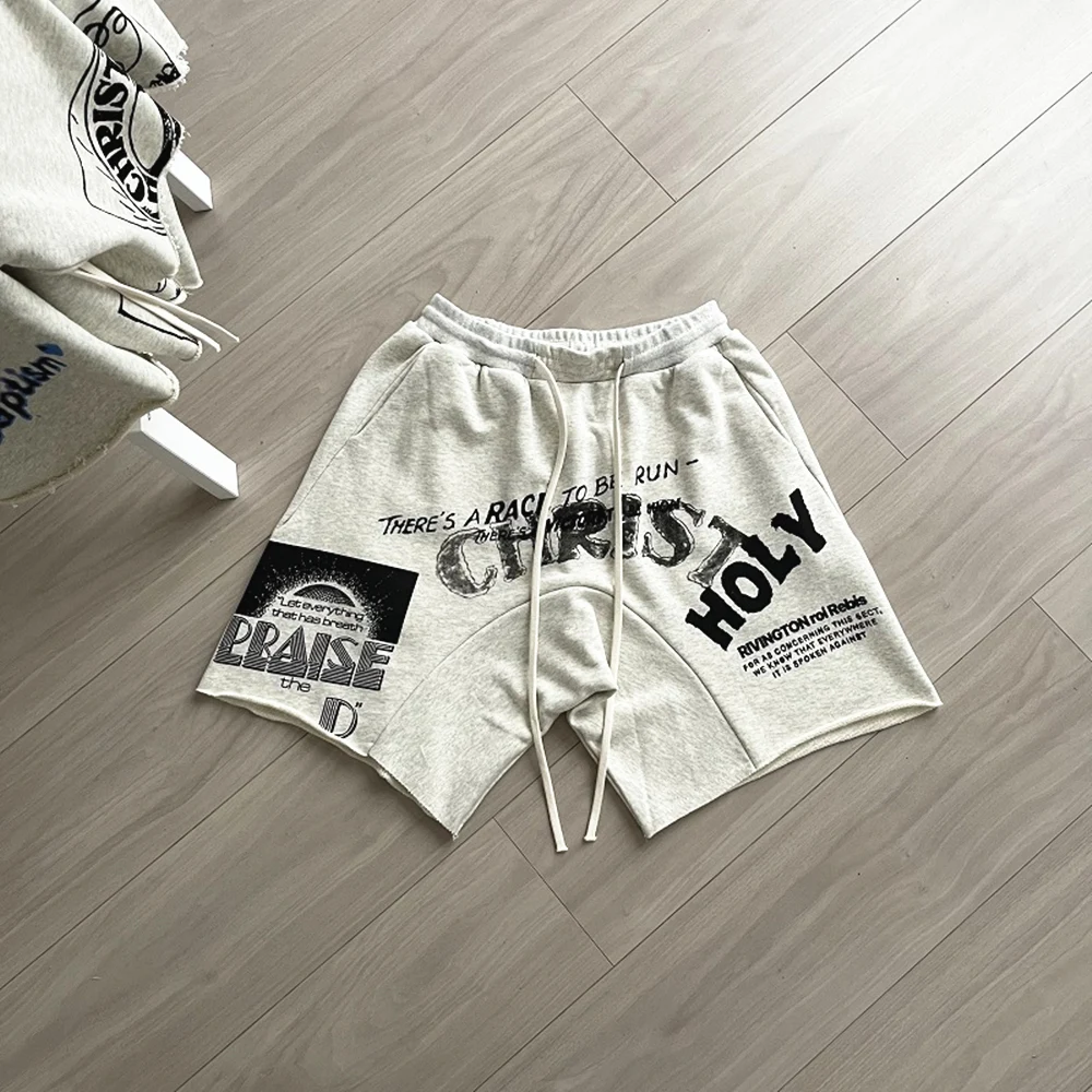 Frog drift Streetwear Y2K RRR123 Loose Baggy Short Sweatpants Cargo Pants basketball Men\'s shorts