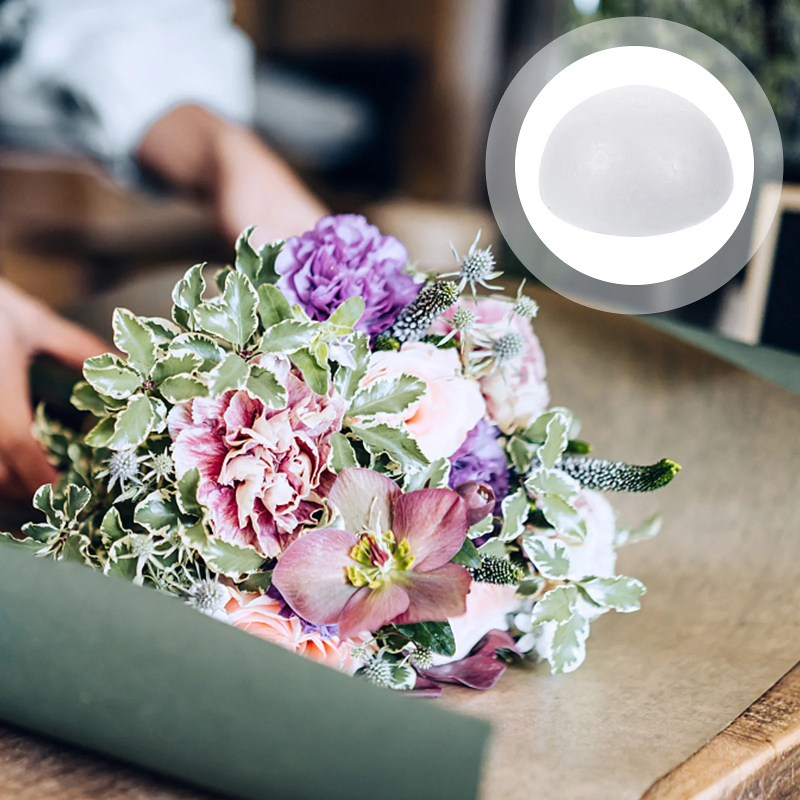 

50Pcs 7cm Semicircle Foam Balls DIY Craft Accessories White Christmas Decorations Flower Arrangement Props Gifts Supplies