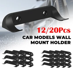 12/20Pcs Wall Mount Firm Display Car by Wheels Collectible Car Display Holder Space-Saving Car Model Holder for Lego Car Models