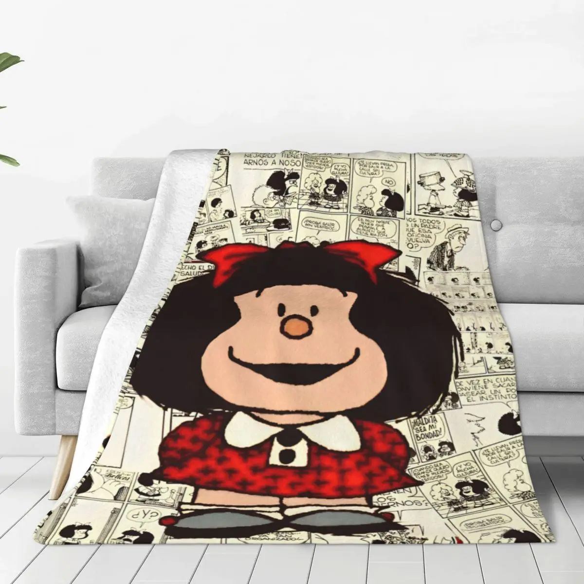 

Mafalda аниме одеяла мультфильм фланелевые пледы постельное белье диван портативное мягкое теплое покрывало