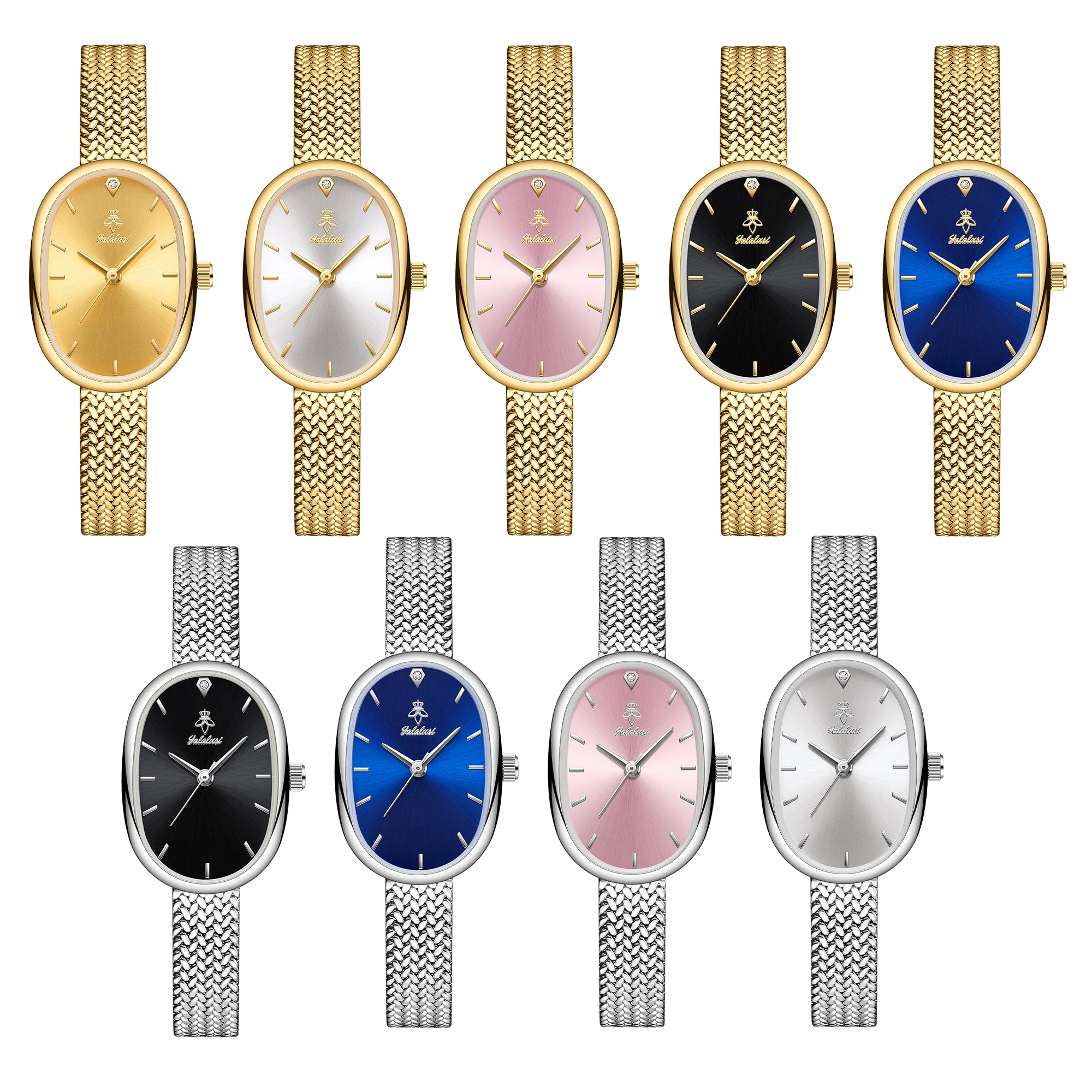 Jam Tangan Gelang Kuarsa Tahan Air Wanita Modis Merek YaLaLuSi: Desain Minimalis untuk Anak Perempuan Jam Tangan Reloj Mujer untuk Wanita