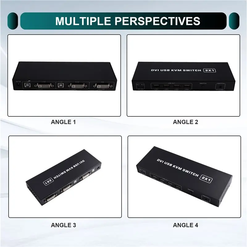 B49C DVI Splitter 1X2 Switcher 2-In-1 4K Two Computers For Display Printer Monitor Print