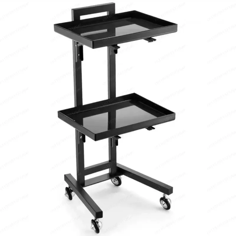 Stainless Steel Folding Utility Cart – Portable Storage Rack with Wheels for Beauty Salon & Tool Organizer