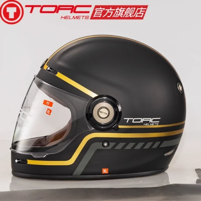 

DOT ECE Torc Motorycle Helmet Moto Retro Helmet Men Motorbike Riding Motocross Vintage Full Face Helmets Capacete De Moto T1pro