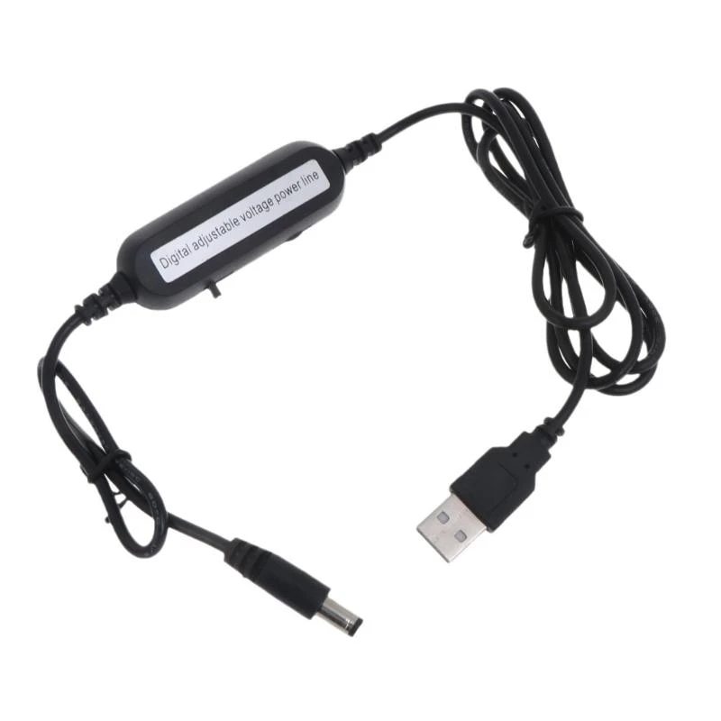 Y1AE USB Charging 5V to 1.5V-12V 5.5x2.1mm Step Up Boost Converters voltages Power Supply Cable for Toy Games LED Lamp