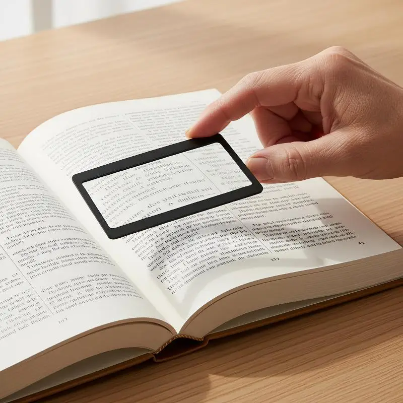2Pcs Portable Card-Sized Magnifiers,Slim Pocket Magnifying Glass For Reading,Hobbies & Close-Up Work,Lightweight & Easy To Carry