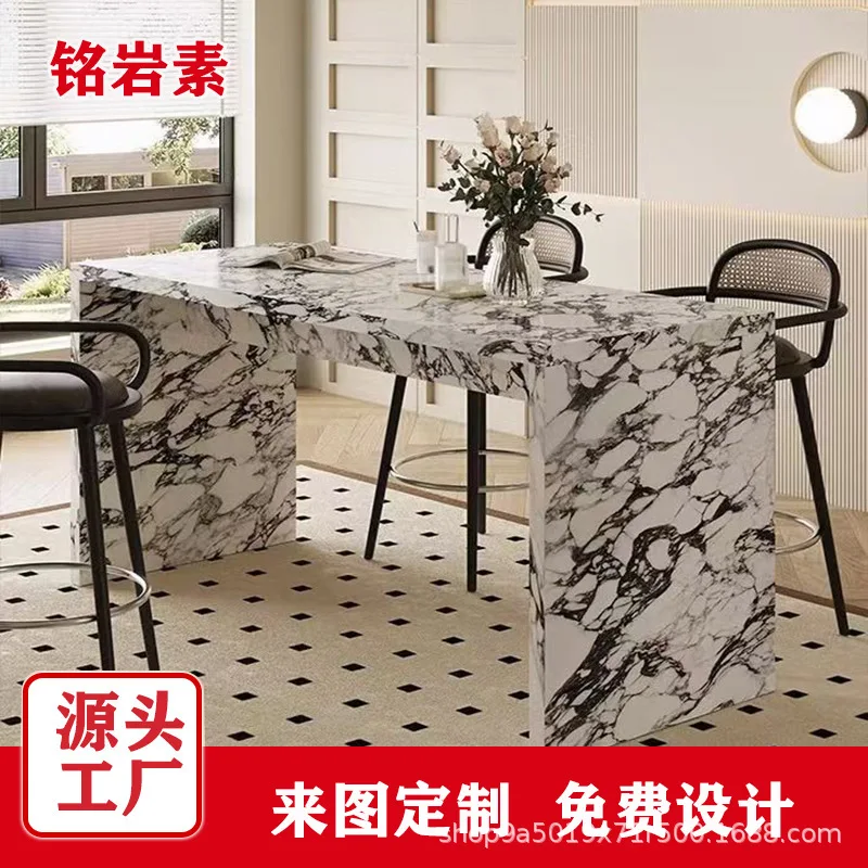 

Baoger каменная плита бар мраморный узор дома открытая кухня гостиная обеденный стол встроенный средний остров