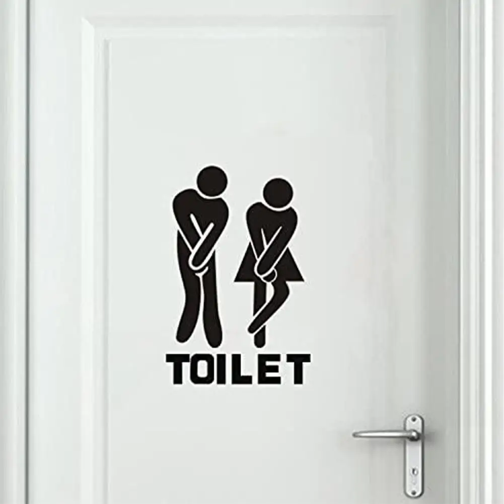 Diy Removable Man Woman Wall Sticker For Washroom Toilet Bathroom Wc Sign Door Accessories Home Decor For Living Room Home Q3a1