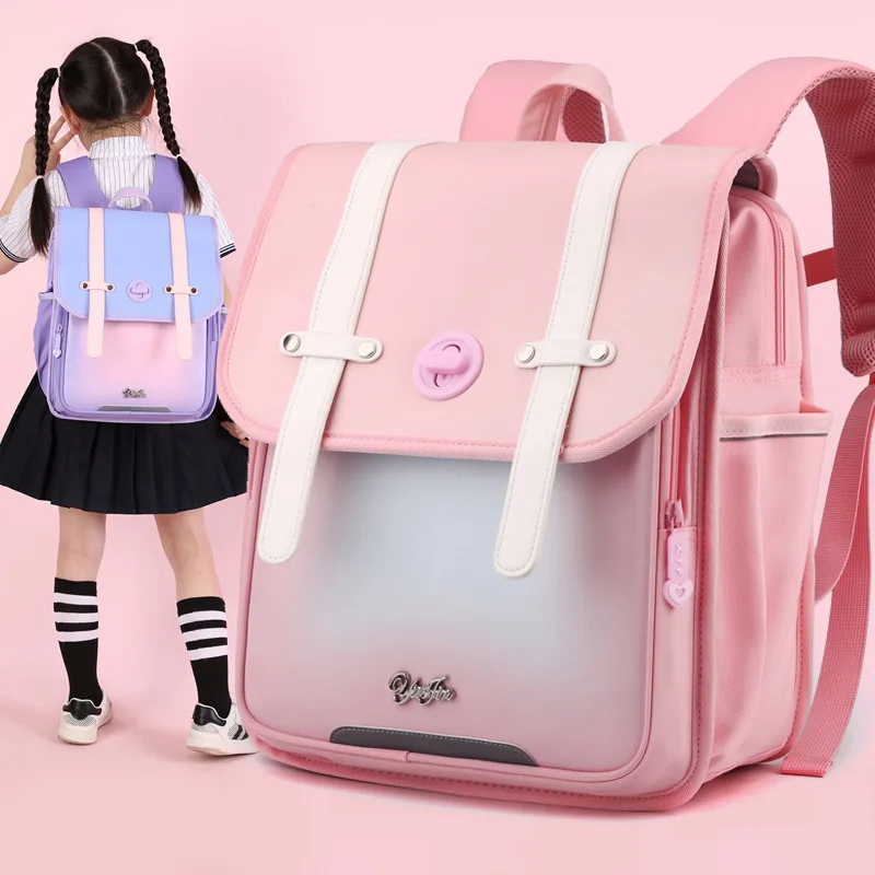 

Kids School Bag Children Backpacks Grades 1-3 Primary Student Waterproof Schoolbag Girls and Boys Flip Japan Randoseru